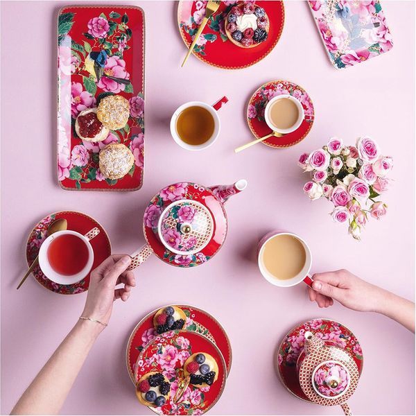 Блюдо сервірувальне прямокутне TEAS & C&rsquo;S SILK ROAD CHERRY RED порцелянове 33 &times; 15,5 см Maxwell & Williams HV0175 HV0175 фото