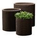 Кашпо Cylinder Planter Medium 18 л коричневе Keter 7290103664190 7290103664190 фото 4