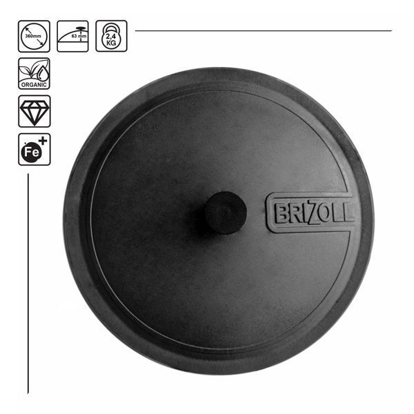 Крышка чугунная 36 см Brizoll A360K A360K фото