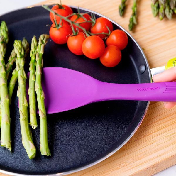 Лопатка глибока силіконова Colourworks 27,5 см фіолетова Kitchen Craft CWSPSPATPURV2 CWSPSPATPURV2 фото