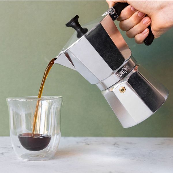 Гейзерная кофеварка (мока) LA CAFETIERE, алюминий, 150 мл, Kitchen Craft, LCVEN3CPSIL LCVEN3CPSIL фото
