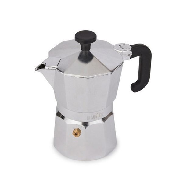 Гейзерная кофеварка (мока) LA CAFETIERE, алюминий, 150 мл, Kitchen Craft, LCVEN3CPSIL LCVEN3CPSIL фото