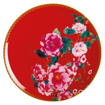 Тарілка обідня порцелянова TEAS & C'S Silk Road Cherry Red 19,5 см Maxwell & Williams HV0165 HV0165 фото